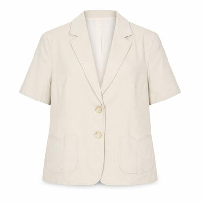 Damart Womens Beige Jacket Blazer Size 18 Button