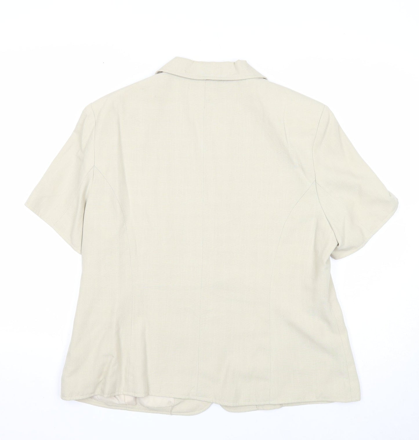 Damart Womens Beige Jacket Blazer Size 18 Button