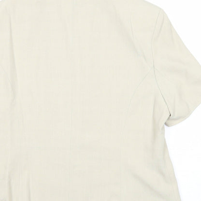 Damart Womens Beige Jacket Blazer Size 18 Button