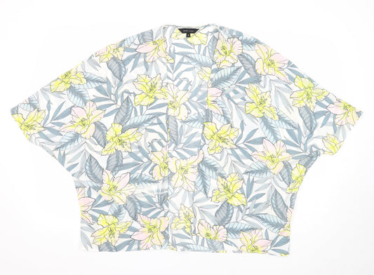 Womens UK Size 6 New Look Multicoloured Kimono Blouse