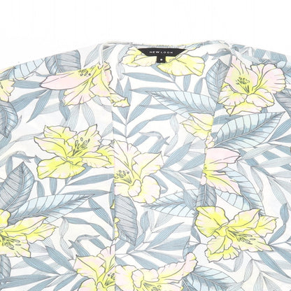 Womens UK Size 6 New Look Multicoloured Kimono Blouse