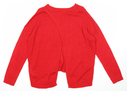 Womens UK Size M New Look Red Pullover Jumper