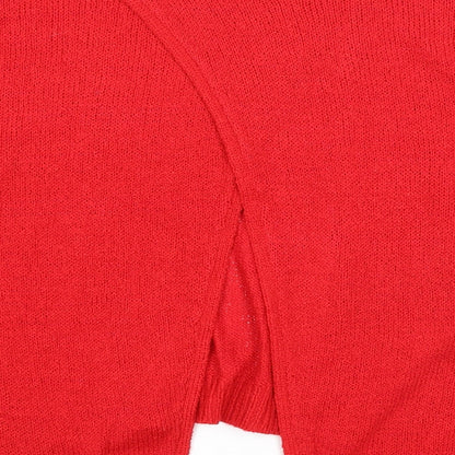 Womens UK Size M New Look Red Pullover Jumper