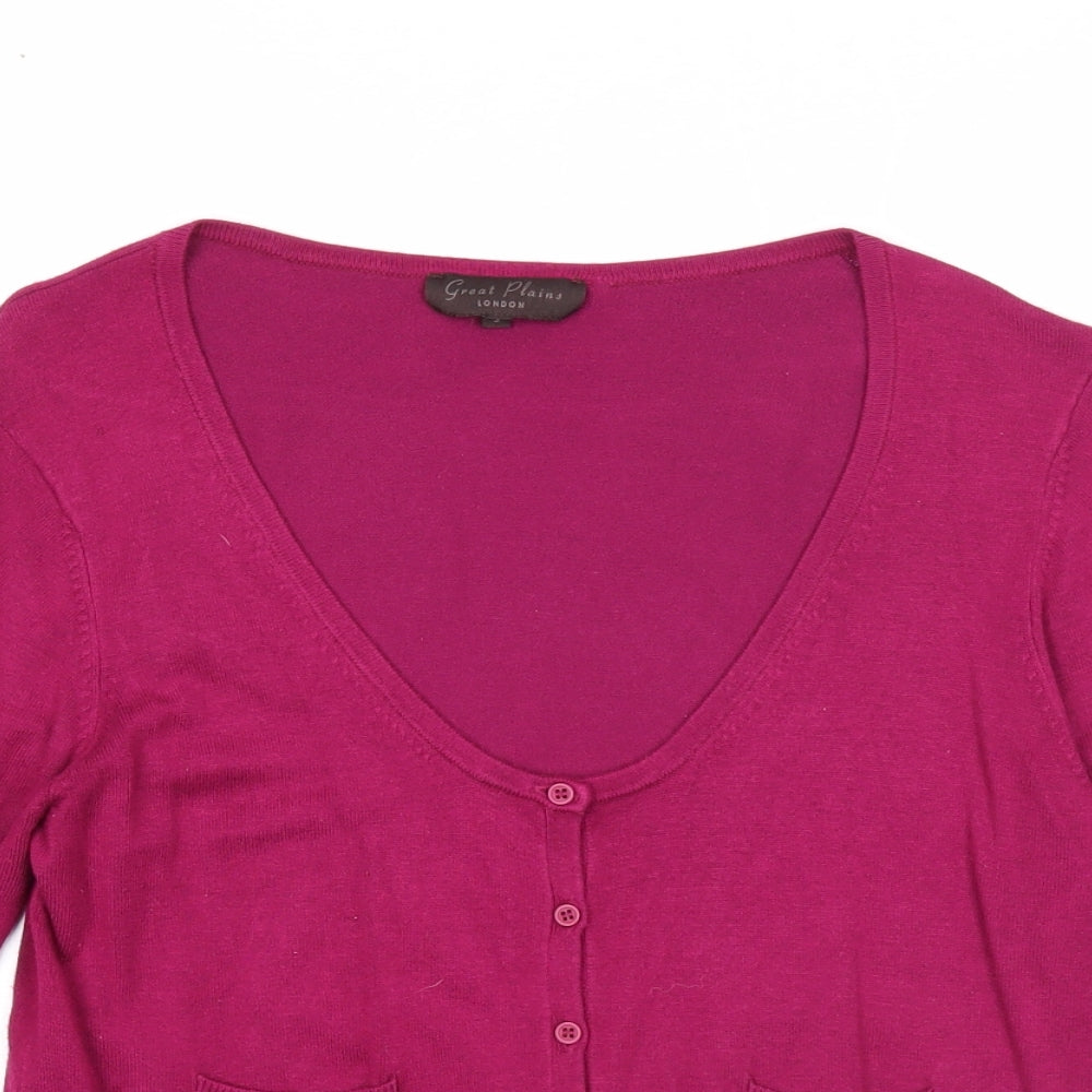 Womens UK Size S Great Plains Purple Cardigan Jumper