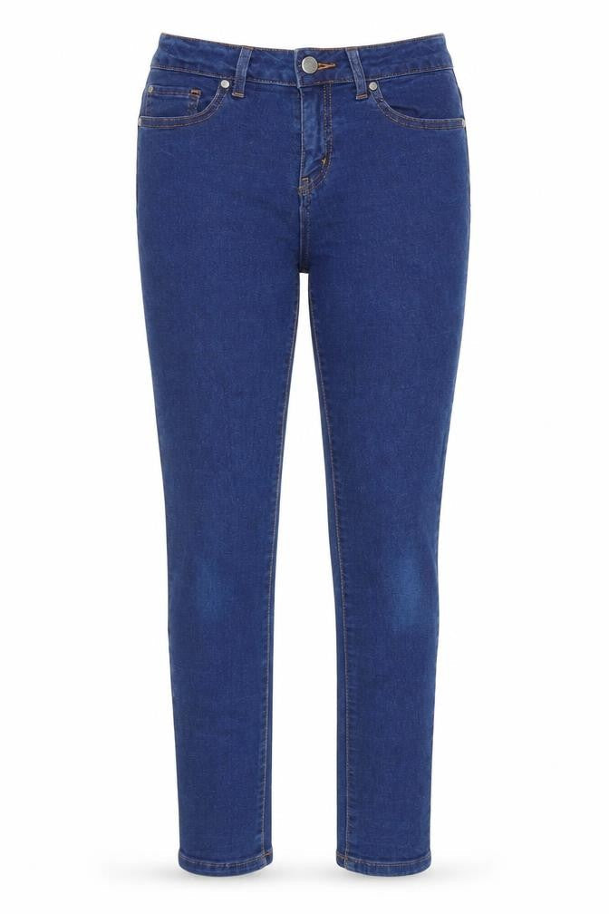 Denim & Co. Womens Blue Cotton Skinny Jeans Size 10 Regular Zip