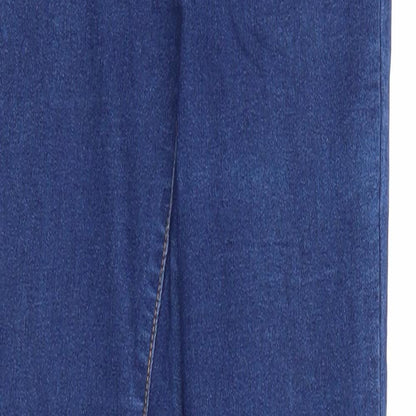 Denim & Co. Womens Blue Cotton Skinny Jeans Size 10 Regular Zip