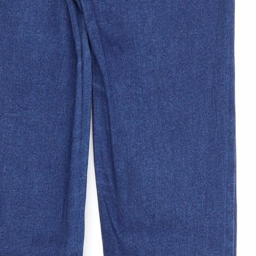 Denim & Co. Womens Blue Cotton Skinny Jeans Size 10 Regular Zip