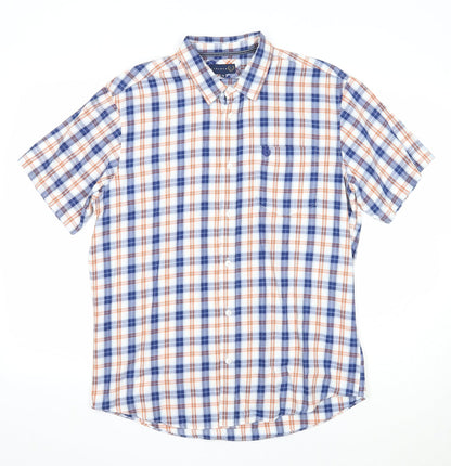 Mens UK Size M Lincoln Multicoloured  Button-Up Short Sleeve Casual Shirt