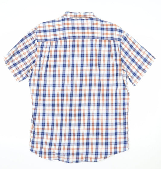 Mens UK Size M Lincoln Multicoloured  Button-Up Short Sleeve Casual Shirt