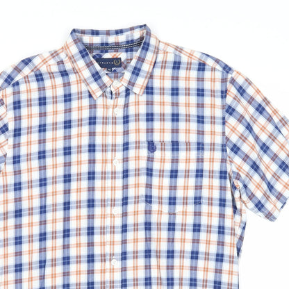 Mens UK Size M Lincoln Multicoloured  Button-Up Short Sleeve Casual Shirt