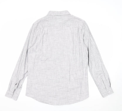 Red Herring Mens Ivory Cotton Button-Up Size M Collared Button