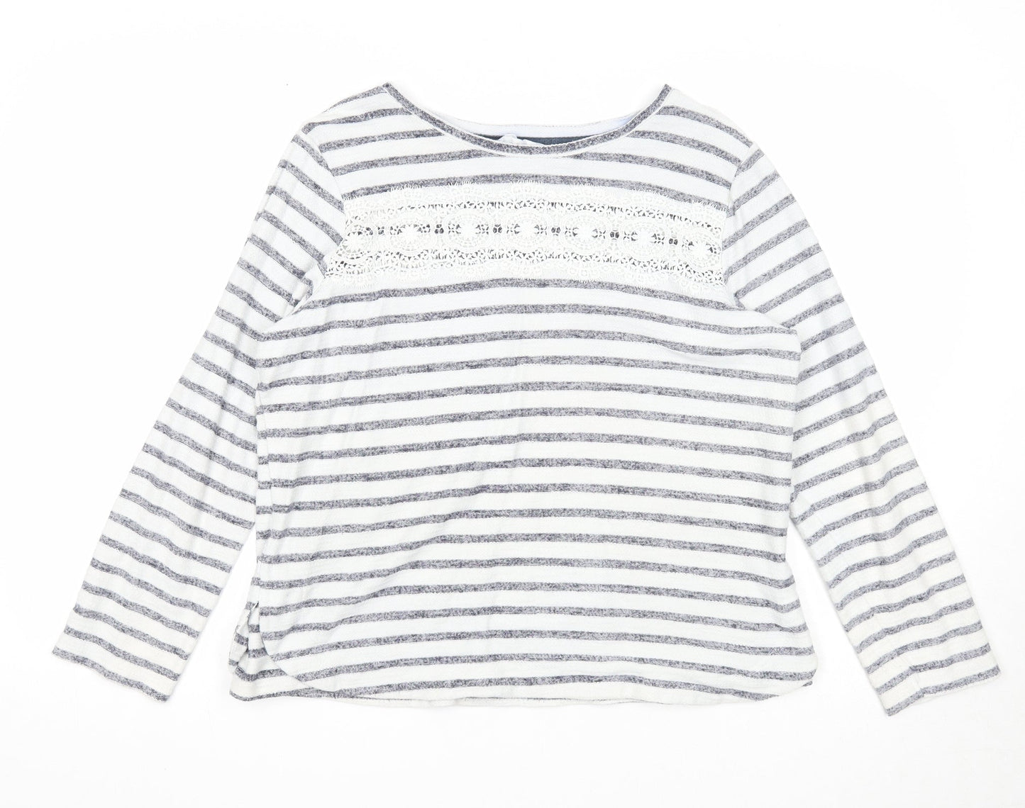 Womens UK Size 14 Falmer Heritage White Pullover Jumper