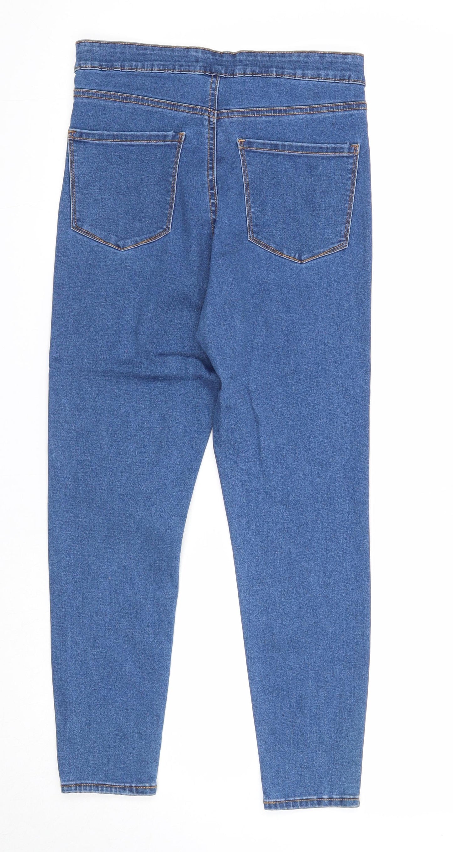 Denim & Co. Womens Blue Cotton Jegging Jeans Size 12 Regular Zip