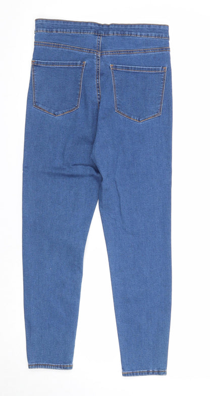 Denim & Co. Womens Blue Cotton Jegging Jeans Size 12 Regular Zip