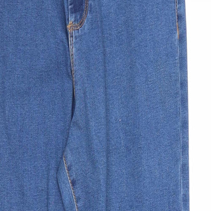 Denim & Co. Womens Blue Cotton Jegging Jeans Size 12 Regular Zip