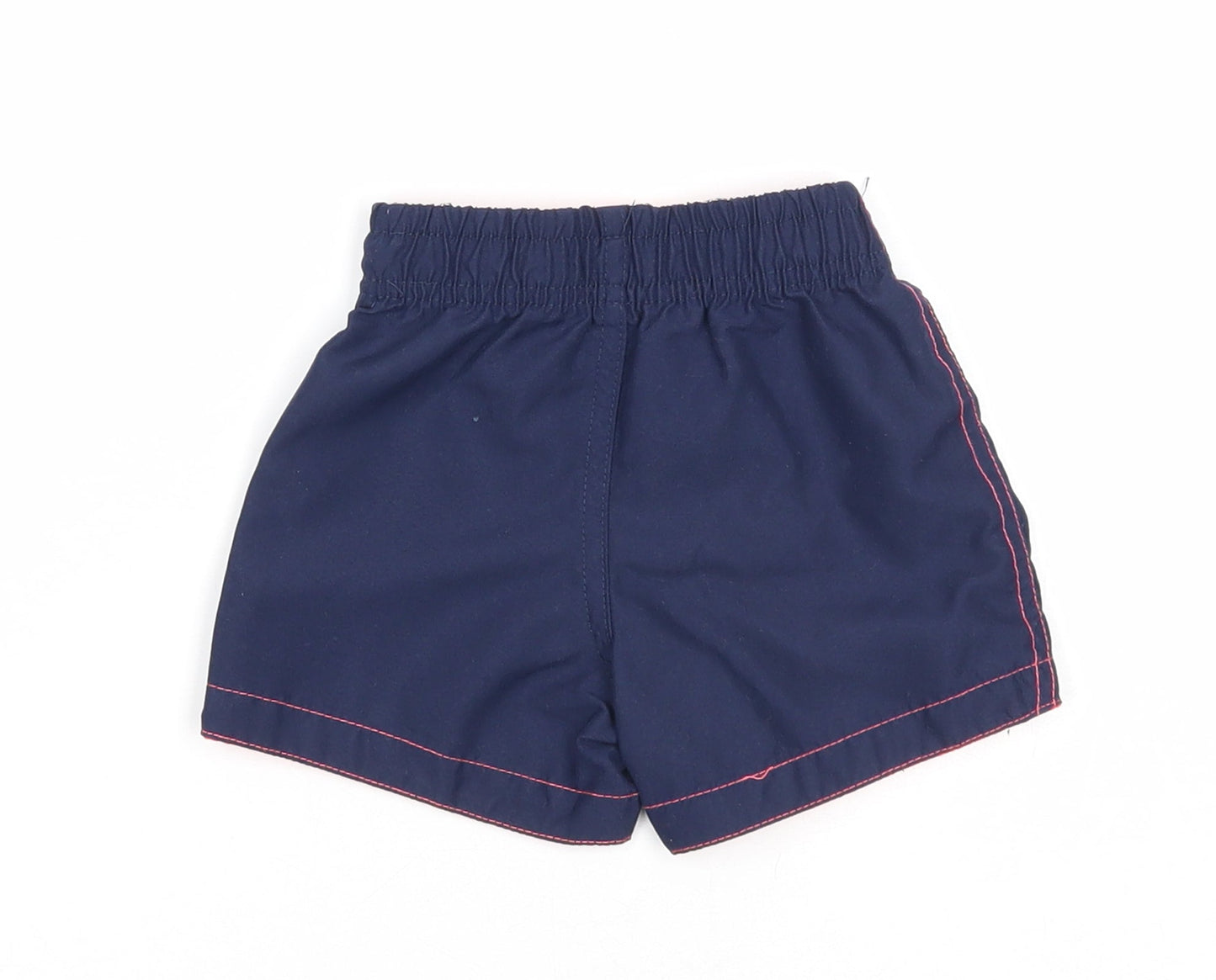 Rebel Boys Blue Polyester Cropped Trousers Size 12-18 Months Drawstring
