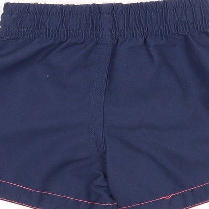 Rebel Boys Blue Polyester Cropped Trousers Size 12-18 Months Drawstring