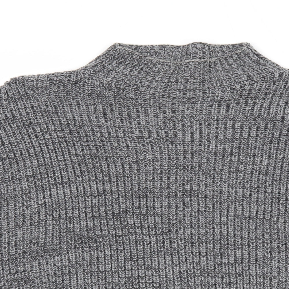 SheIn Womens Black High Neck Acrylic Pullover Jumper Size M