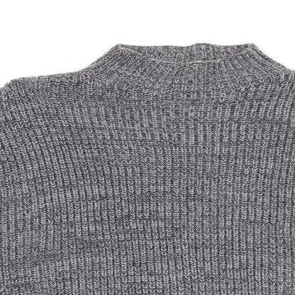 SheIn Womens Black High Neck Acrylic Pullover Jumper Size M