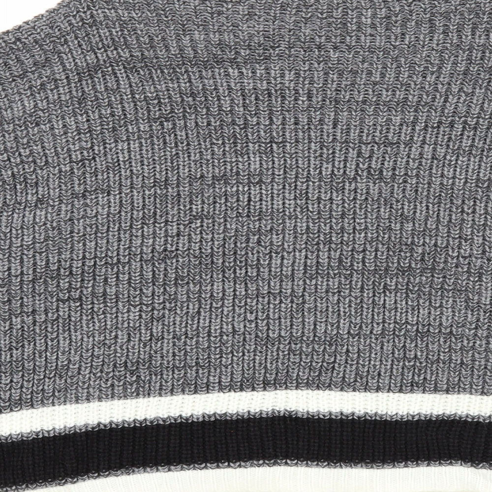 SheIn Womens Black High Neck Acrylic Pullover Jumper Size M