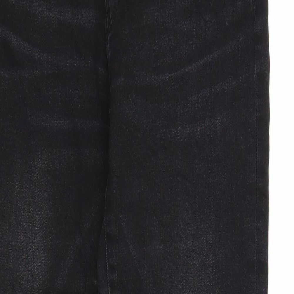 Zara Womens Black Cotton Skinny Jeans Size 10 Regular Zip