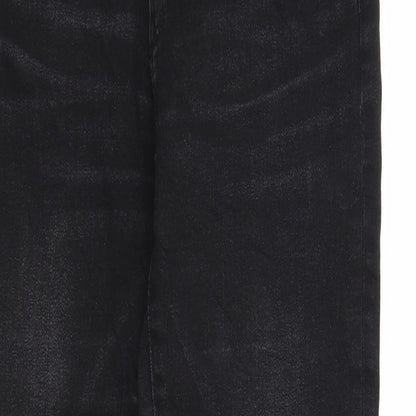 Zara Womens Black Cotton Skinny Jeans Size 10 Regular Zip