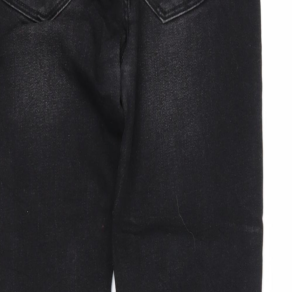 Zara Womens Black Cotton Skinny Jeans Size 10 Regular Zip
