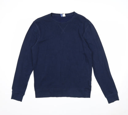 Mens UK Size S Divided Blue Pullover Sweatshirt