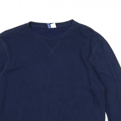 Mens UK Size S Divided Blue Pullover Sweatshirt