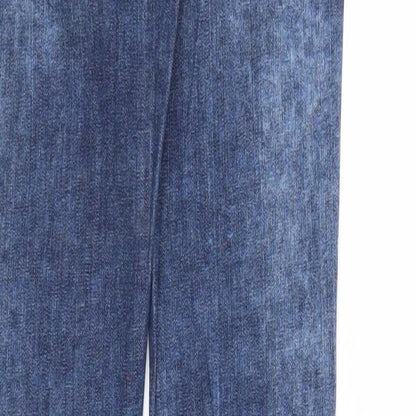&Denim Womens Blue Cotton Skinny Jeans Size 25 in L30 in Regular Zip