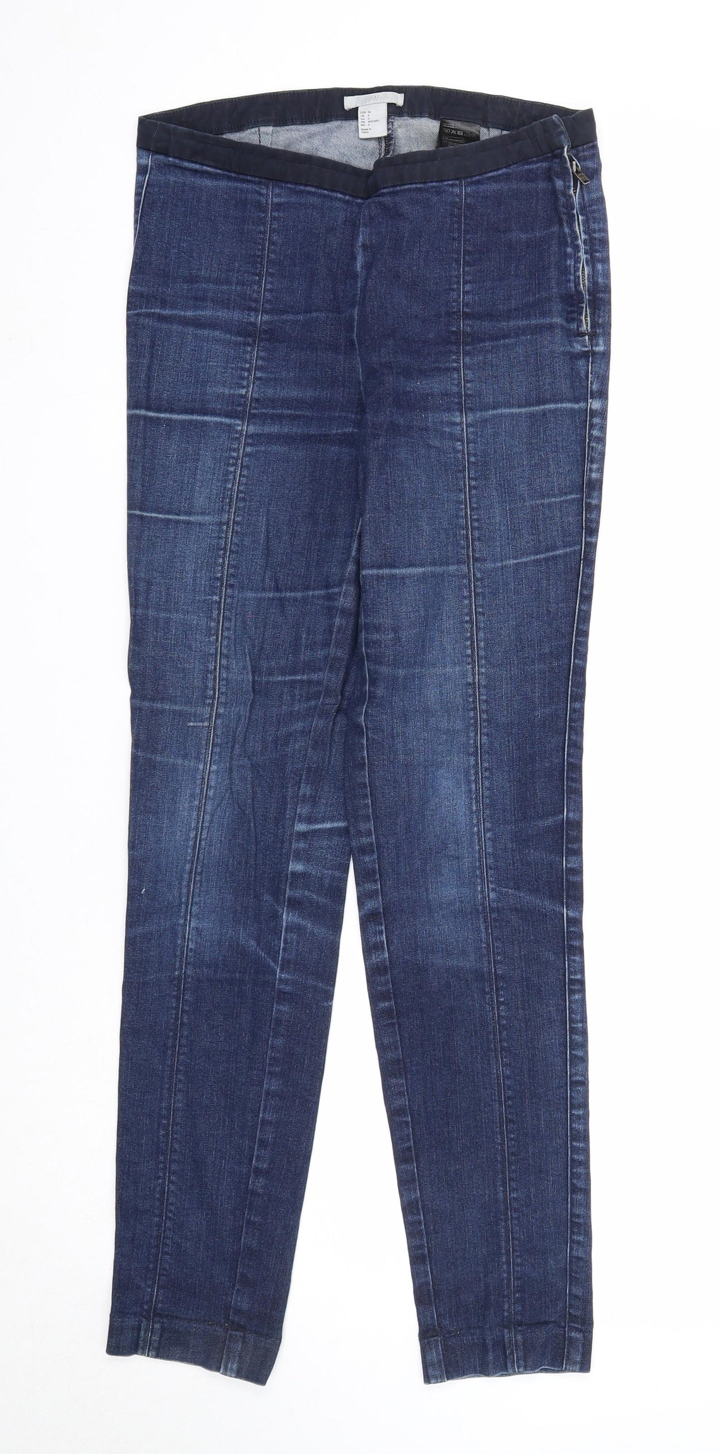 Womens UK Size 8 H&M Regular Fit Skinny Blue Jeans