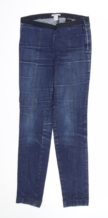 Womens UK Size 8 H&M Regular Fit Skinny Blue Jeans