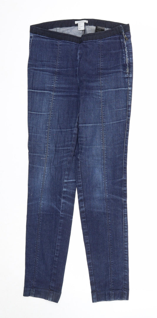 Womens UK Size 8 H&M Regular Fit Skinny Blue Jeans