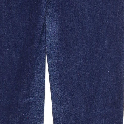 Fashion is you Womens Blue Cotton Skinny Jeans Size 14 Regular Zip