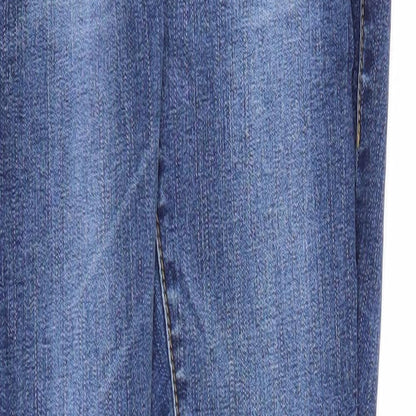 Womens UK Size XS Preworn Regular Fit Skinny Blue Jeans