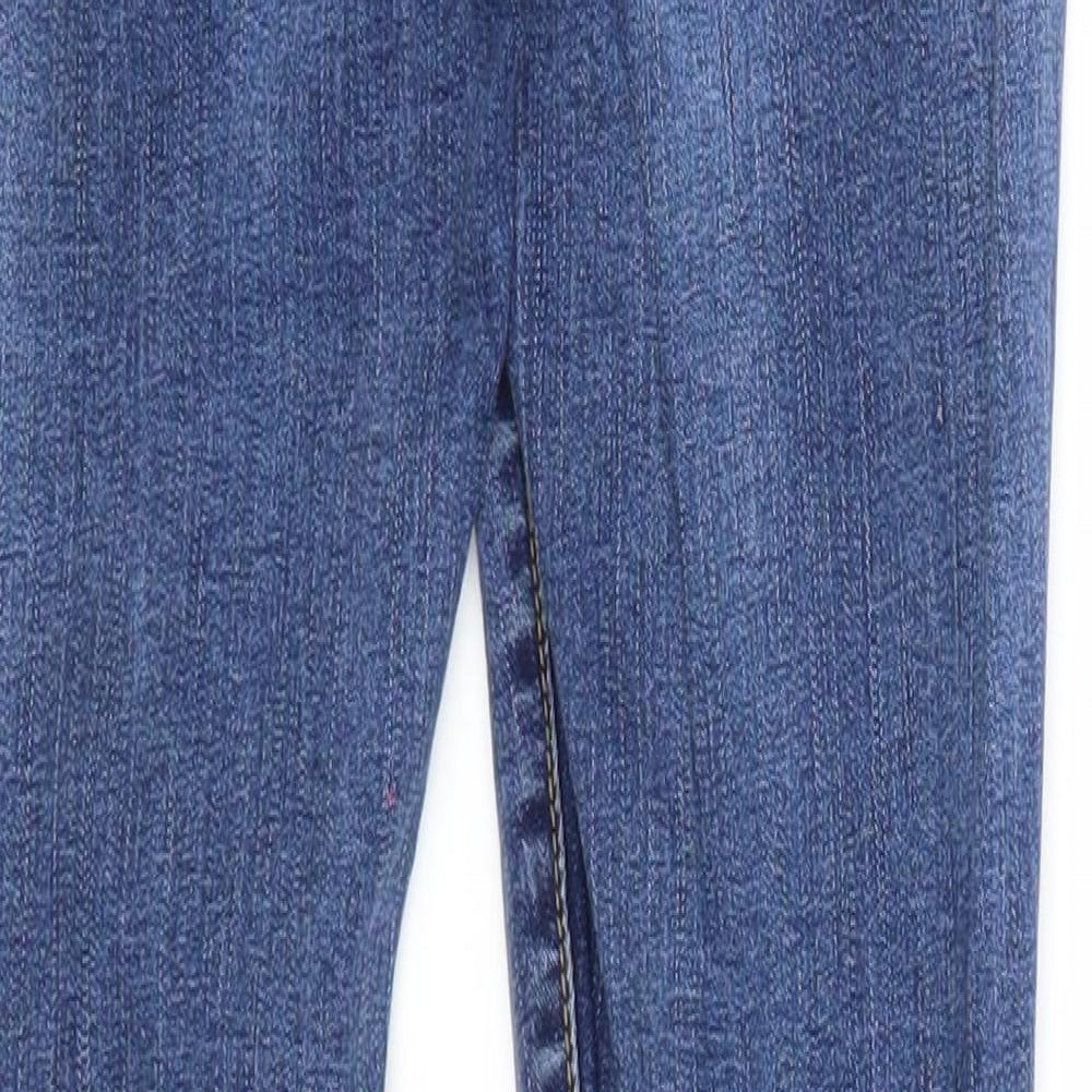 Womens UK Size XS Preworn Regular Fit Skinny Blue Jeans