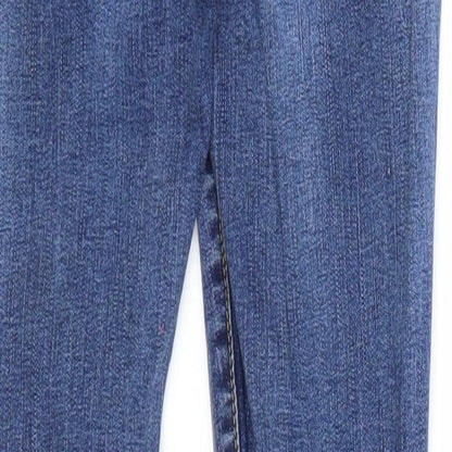 Womens UK Size XS Preworn Regular Fit Skinny Blue Jeans