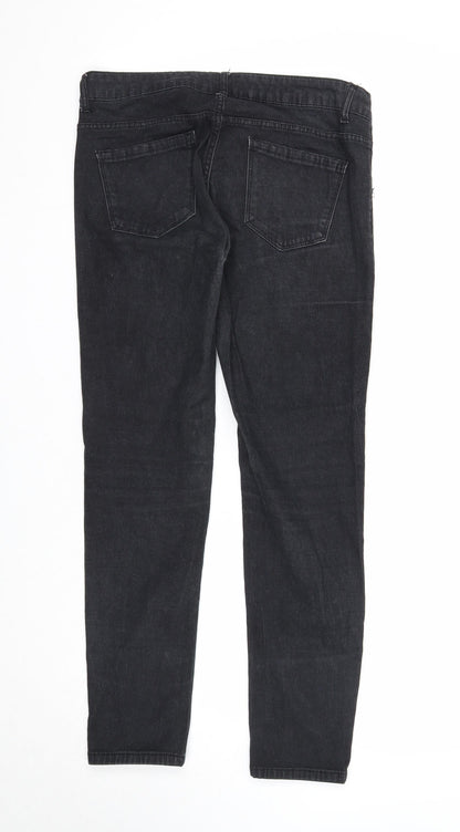 Pull&Bear Womens Black Cotton Skinny Jeans Size 30 in Regular Zip