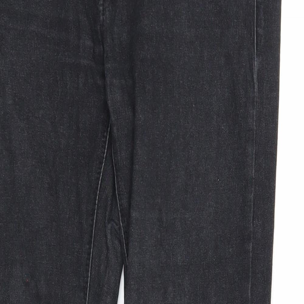 Pull&Bear Womens Black Cotton Skinny Jeans Size 30 in Regular Zip