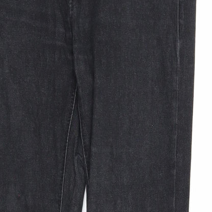 Pull&Bear Womens Black Cotton Skinny Jeans Size 30 in Regular Zip