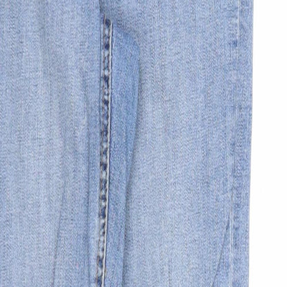 Denim & Co. Womens Blue Cotton Skinny Jeans Size 8 Regular Zip