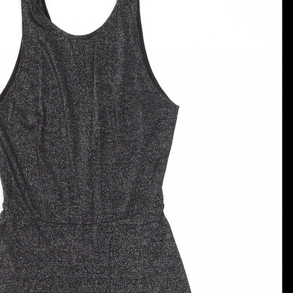 Divided Womens Black Viscose Fit & Flare Size 12 Round Neck Pullover