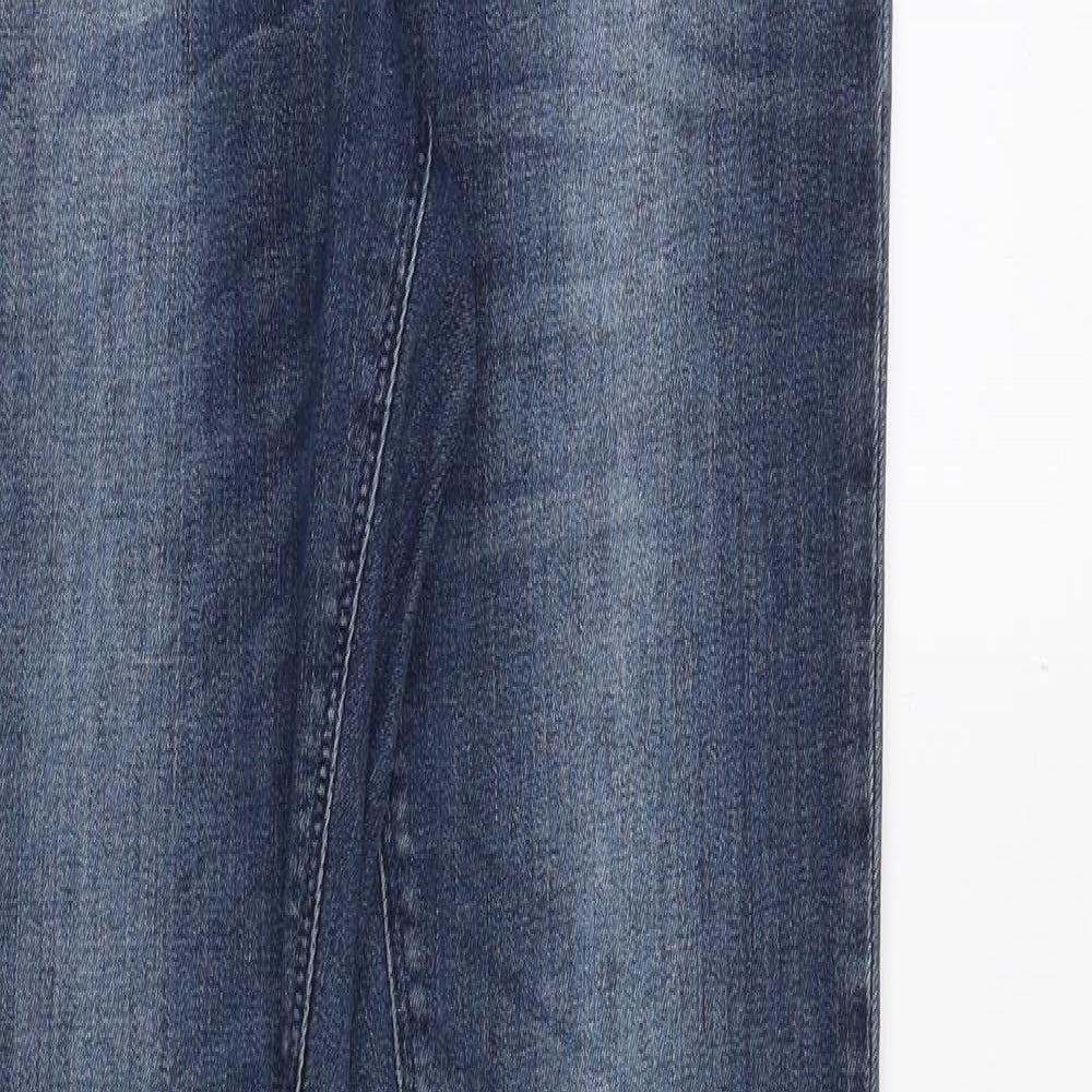 &Denim Womens Blue Cotton Skinny Jeans Size 28 Slim Zip