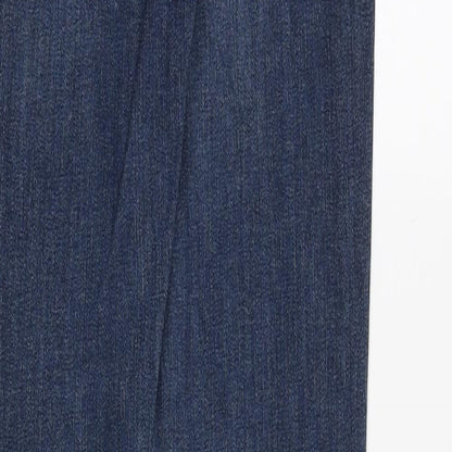 &Denim Womens Blue Cotton Skinny Jeans Size 28 Slim Zip