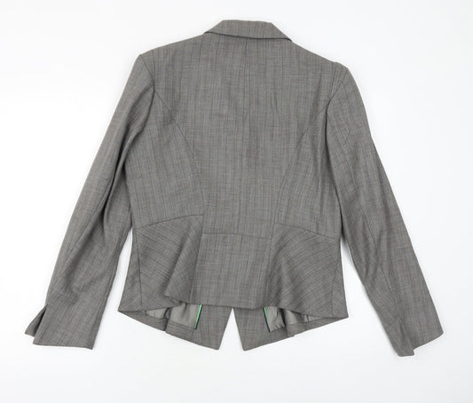 NEXT Womens Grey Viscose Jacket Blazer Size 10