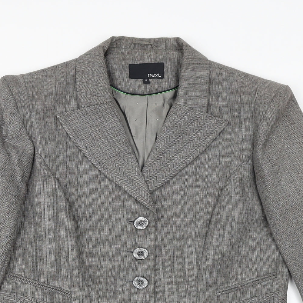 NEXT Womens Grey Viscose Jacket Blazer Size 10