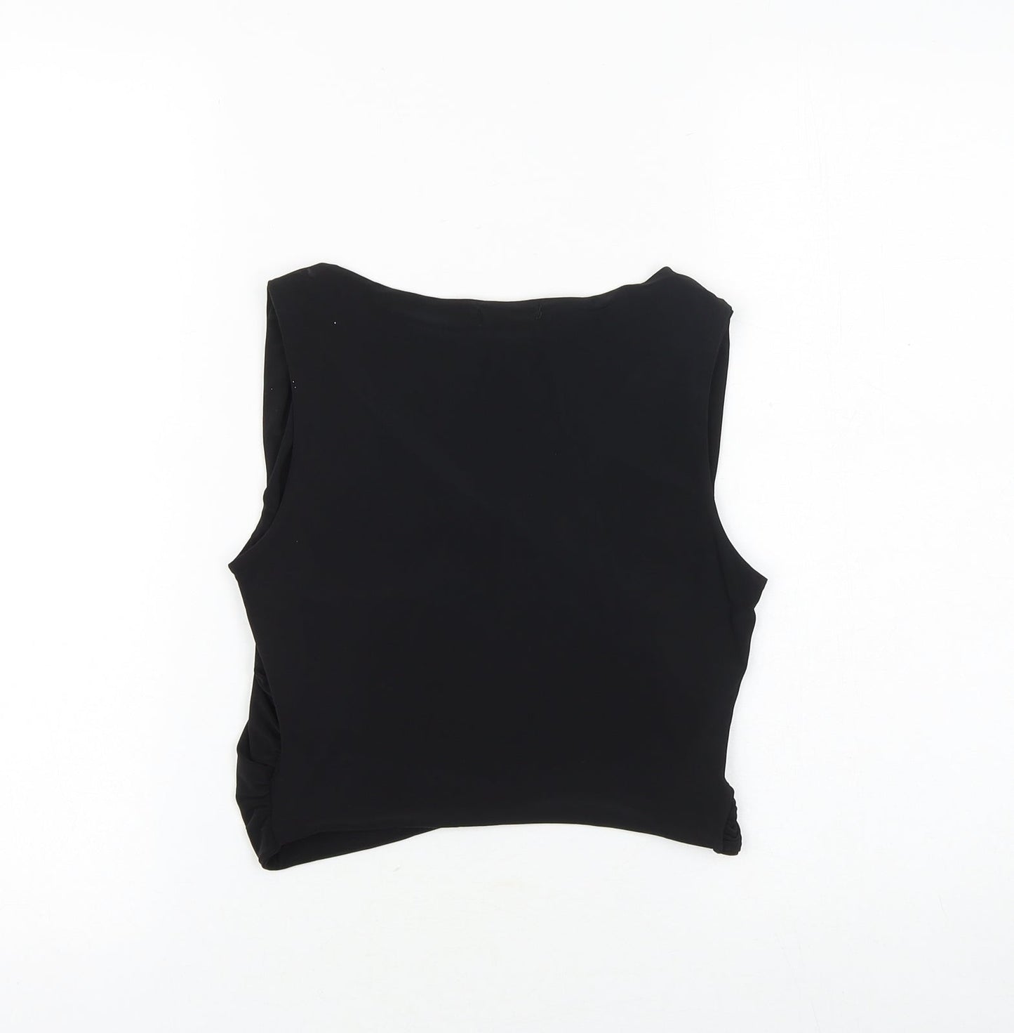 Womens UK Size 8 PRETTYLITTLETHING Black Basic Tank
