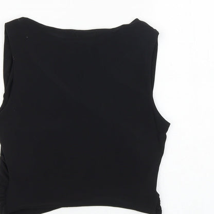 Womens UK Size 8 PRETTYLITTLETHING Black Basic Tank