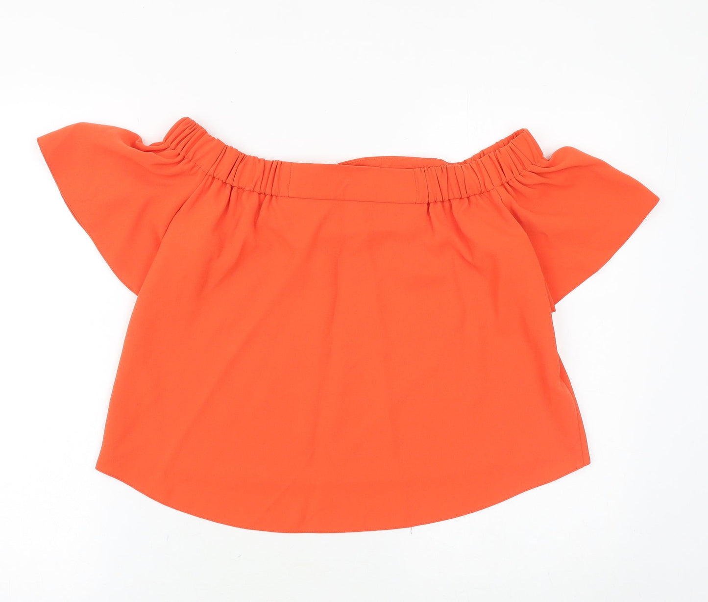 Womens UK Size 8 Topshop Orange Basic Blouse