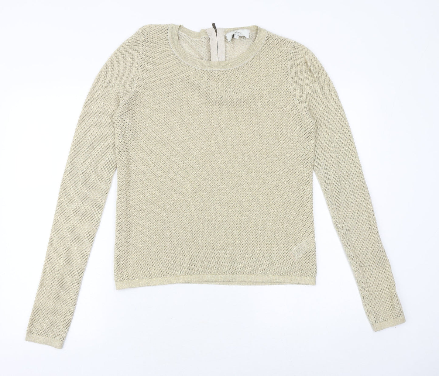 Womens UK Size 8 NEXT Gold Pullover Jumper